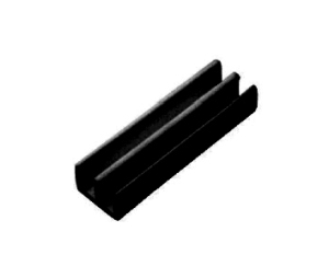 Epco 2214-BL Plastic Upper Guide, For 1/4" By-passing Wood/Glass Doors, 12' Length - Black