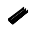 Epco 2214-BL Plastic Upper Guide, For 1/4" By-passing Wood/Glass Doors, 12' Length - Black