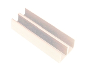 Epco 2214-T Plastic Upper Guide, For 1/4" By-passing Wood/Glass Doors, 12' Length - Tan