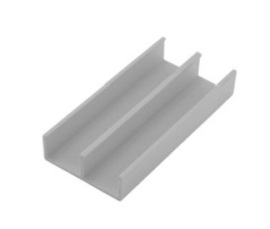 Epco 2234-G Plastic Upper Guide, For 3/4" By-passing Wood/Glass Doors, 12' Length - Gray