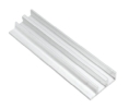 Epco 314-M Aluminum Track, For 1/4" By-passing Wood/Glass Doors, 12' Length - Mill Finish
