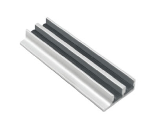 Epco 38AS14-A Aluminum Track, 12' Length, For 1/4" By-passing Wood/Glass Doors, For Flush Mounting - Clear Anodized Finish