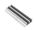 Epco 38AS14-A Aluminum Track, 12' Length, For 1/4" By-passing Wood/Glass Doors, For Flush Mounting - Clear Anodized Finish
