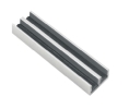 Epco 38SW14-A Aluminum Track, 12' Length, For 1/4" By-passing Wood/Glass Doors, For Recessed Mounting - Clear Anodized Finish