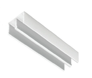 Epco 48A14-A Aluminum Upper Guide, 12' Length For 1/4" By-passing Wood/Glass Doors - Clear Anodized Aluminum Finish