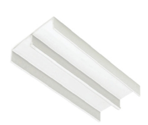 Epco 48A34-A Aluminum Upper Guide, 12' Length For 1/4" By-passing Wood Doors - Clear Anodized Aluminum Finish