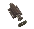 Epco 507-BR-PWS Single Magnetic Touch Latch, Polybagged with Strike and Screws - Brown Color