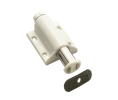 Epco 507-WH-PWS Single Magnetic Touch Latch, Polybagged with Strike and Screws - White Color