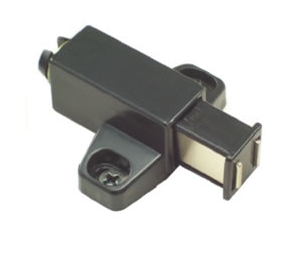 Epco 514-BL-PWS Single Magnetic Touch Latch, Polybagged with Strike and Screws - Black Color