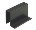 Epco 516-BL Wrap Around Strike Plate with Lip For 1/4" and 3/16" Glass, Polybagged with Strike and Screws - Black Finish