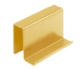 Epco 516-PB Wrap Around Strike Plate with Lip For 1/4" and 3/16" Glass, Polybagged with Strike and Screws - Polished Brass Finish