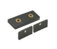 Epco 542-P Magnetic Catch for Double Cabinet Doors, Polybagged with Strike and Screws - Black Finish
