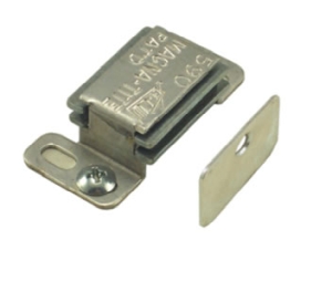 Epco 590-WS Magnetic Catch for Cabinet Doors, Bulk Packed with Strike and Screws - Aluminum