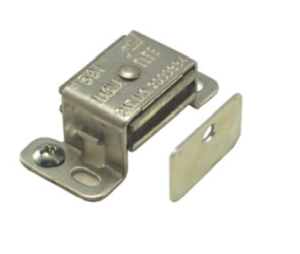Epco 591-P Magnetic Catch for Cabinet Doors, Polybagged with Strike and Screws - Aluminum