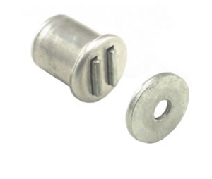 Epco 600-A-WS Magnetic Catch Press Fits into 5/8" Bore, Bulk Packed with Strikes and Screws - Aluminum