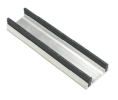 Epco 821-M Aluminum Track, For 3/4" By-passing Wood Doors, 12' Length, with Black Fibre Inserts