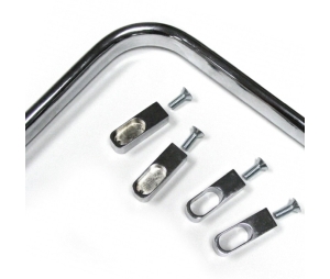 Epco KIT830-90-PC Large Oval Corner Rod Kit, 30" x 30" Dimensions -Polished Chrome Finish