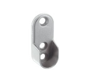 Epco 840-DC Zinc Oval Open Flange for 15 x 1.18" Zinc Oval Closet Rod - Dull Chrome Finish