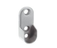 Epco 840-DC Zinc Oval Open Flange for 15 x 1.18" Zinc Oval Closet Rod - Dull Chrome Finish