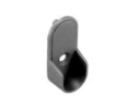 Epco 841-BL Zinc Oval Open Flange with Two Mounting Pins for 15 x 1.18" Zinc Oval Closet Rod - Matte Black Finish