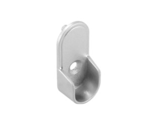 Epco 841-DC Zinc Oval Open Flange with Two Mounting Pins for 15 x 1.18" Zinc Oval Closet Rod - Dull Chrome Finish