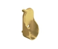 Epco 841-PB Zinc Oval Open Flange with Two Mounting Pins for 15 x 1.18" Zinc Oval Closet Rod - Polished Brass Finish