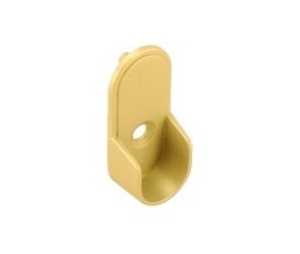 Epco 841-SB Zinc Oval Open Flange with Two Mounting Pins for 15 x 1.18" Zinc Oval Closet Rod - Satin Brass Finish