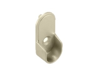 Epco 841-SN Zinc Oval Open Flange with Two Mounting Pins for 15 x 1.18" Zinc Oval Closet Rod - Satin Nickel Finish