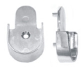 Epco 852-PC Zinc 1.26" Open Flange for 1" and 1/16" Tubing - Polished Chrome Finish
