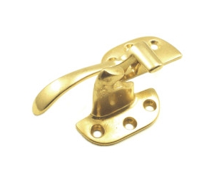 Epco 901 Solid Brass Left Hand Ice Box Door Latch, 3/8" Offset - Polished Brass Finish