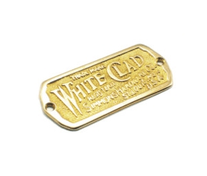 Epco 904 Solid Brass Ice Box Name Plate - Polished Brass Finish