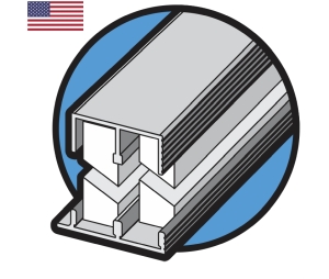 Epco 10-A-4 Aluminum Sliding Door Track Assembly No.10, For 1/2" Thick Wood or Glass Doors, 4' Length - Mill Finish