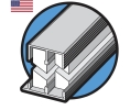 Epco 10-A-6 Aluminum Sliding Door Track Assembly No.10, For 1/2" Thick Wood or Glass Doors, 6' Length - Mill Finish