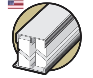 Epco 11-A-6 Aluminum Sliding Door Track Assembly No.11, For 3/4" Thick Wood or Glass Doors, 6' Length - Mill Finish