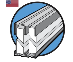 Epco 13-BR-3 Plastic Sliding Door Track Assembly No.13, For 1/2" Thick Wood or Glass Doors, 3' Length - Brown