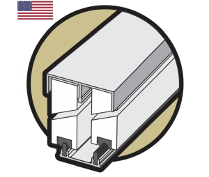 Epco 2-A-4 Aluminum Sliding Door Track Assembly No.2, For 3/4" Thick Wood, 4' Length - Satin Clear Anodized Finish