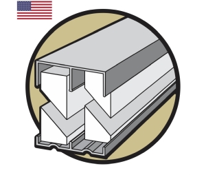 Epco 5-WH-3 Plastic Sliding Door Track Assembly No.5, For 3/4" Thick Wood Doors, 3' Length - White