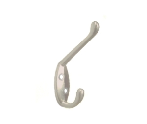 Epco CH101-ZMN-2 Zamack Coat & Hat Hook, Polybagged with Screws, 2" Projection - Matt Nickel Finish