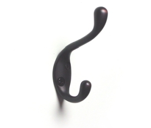 Epco CH102-ORB Zamack Coat & Hat Hook, Polybagged with Screws, 1-1/2" Projection - Oil Rubbed Bronze Finish
