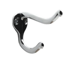 Epco CH105-ZC-2 Zamack Coat & Hat Hook, Polybagged with Screws, 2-15/16" Projection - Polished Chrome Finish