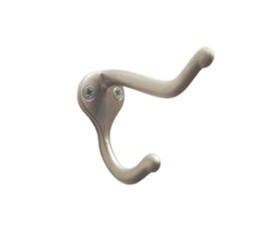 Epco CH105-ZMN-2 Zamack Coat & Hat Hook, Polybagged with Screws, 2-15/16" Projection - Matt Nickel Finish