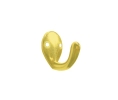 Epco CH201-ZB Zamack Wardrobe Hook, Bulk Packed, 1-1/4" Projection - Polished Brass Finish