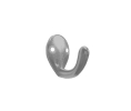 Epco CH201-ZBN-2 Zamack Wardrobe Hook, Polybagged with Screws, 1-1/4" Projection - Brushed Nickel Finish
