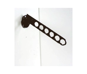 Epco CH800-6-ORB Steel 6 Hole Steel Drop Down Valet Rod, 11" Projection - Oil Rubbed Bronze Finish