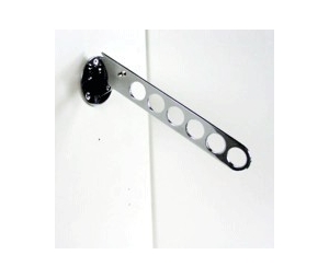 Epco CH800-6-PC Steel 6 Hole Steel Drop Down Valet Rod, 11" Projection - Polished Chrome Finish