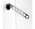 Epco CH800-6-PC Steel 6 Hole Steel Drop Down Valet Rod, 11" Projection - Polished Chrome Finish