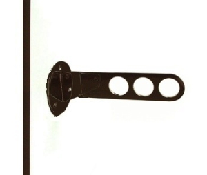 Epco CH800-3-ORB Steel 3 Hole Steel Drop Down Valet Rod, 7" Projection - Oil Rubbed Bronze Finish