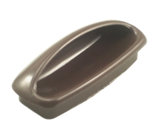 Epco DP1710-BR Plastic Recessed Pull, 2-7/8" CTC, 3-19/32" Length - Brown Finish