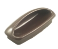 Epco DP1710-BR Plastic Recessed Pull, 2-7/8" CTC, 3-19/32" Length - Brown Finish