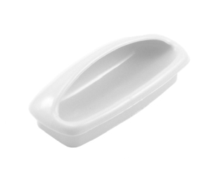 Epco DP1710-W Plastic Recessed Pull, 2-7/8" CTC, 3-19/32" Length - White Finish